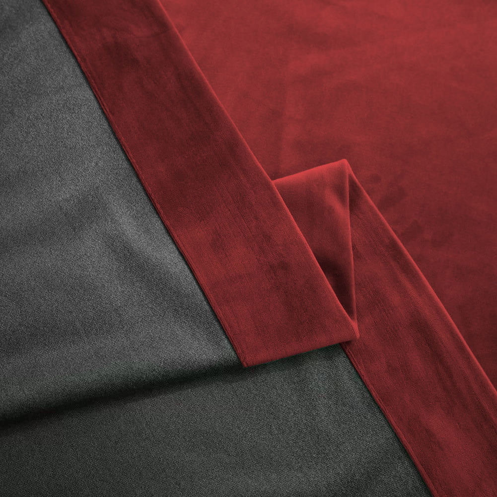 Draperie din catifea blackout cu rejansa din bumbac tip fagure, Madison, densitate 700 g/ml, Dark Scarlet, 1 buc