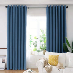 Draperie din catifea blackout cu inele albe, Madison, densitate 700 g/ml, Bismark, 1 buc
