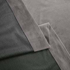 Draperie din catifea blackout cu inele negre, Madison, densitate 700 g/ml, Philippine Gray, 1 buc