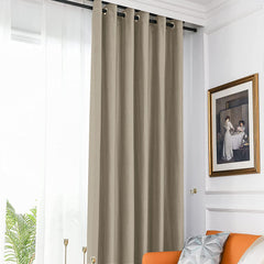 Draperie din catifea blackout cu inele argintii, Madison, densitate 700 g/ml, Stonewall, 1 buc