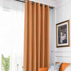 Draperie din catifea blackout cu inele argintii, Madison, densitate 700 g/ml, Bronze, 1 buc