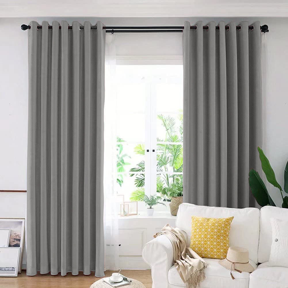 Set draperie din catifea blackout cu inele crom, Madison, densitate 700 g/ml, Tapa, 2 buc