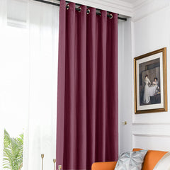 Draperie din catifea blackout cu inele crom, Madison, densitate 700 g/ml, Chocolate Brown, 1 buc