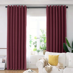 Set draperie din catifea blackout cu inele negre, Madison, densitate 700 g/ml, Chocolate Brown, 2 buc