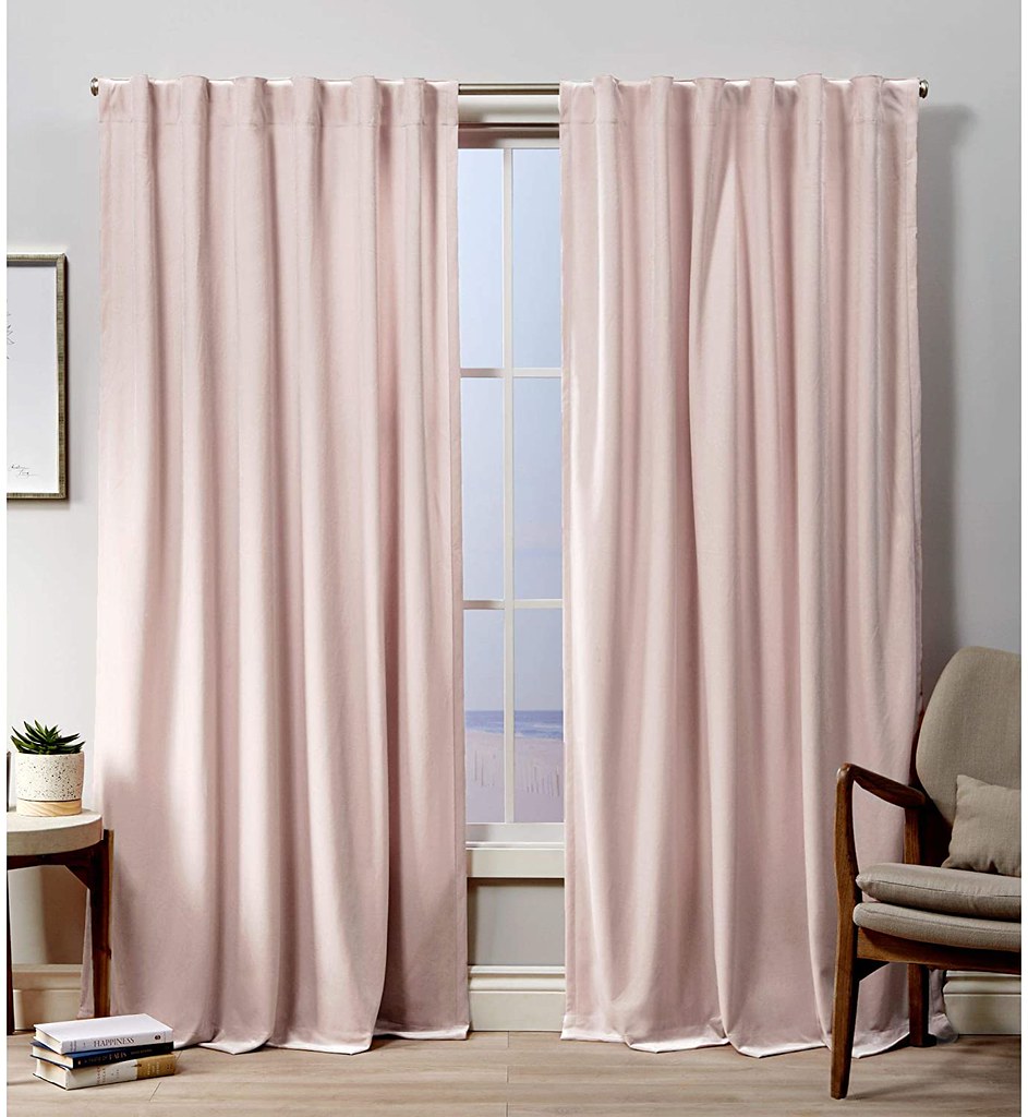 Set draperii din catifea cu rejansa transparenta cu ate pentru galerie, Madison, densitate 700 g/ml, Faux Fur, 2 buc