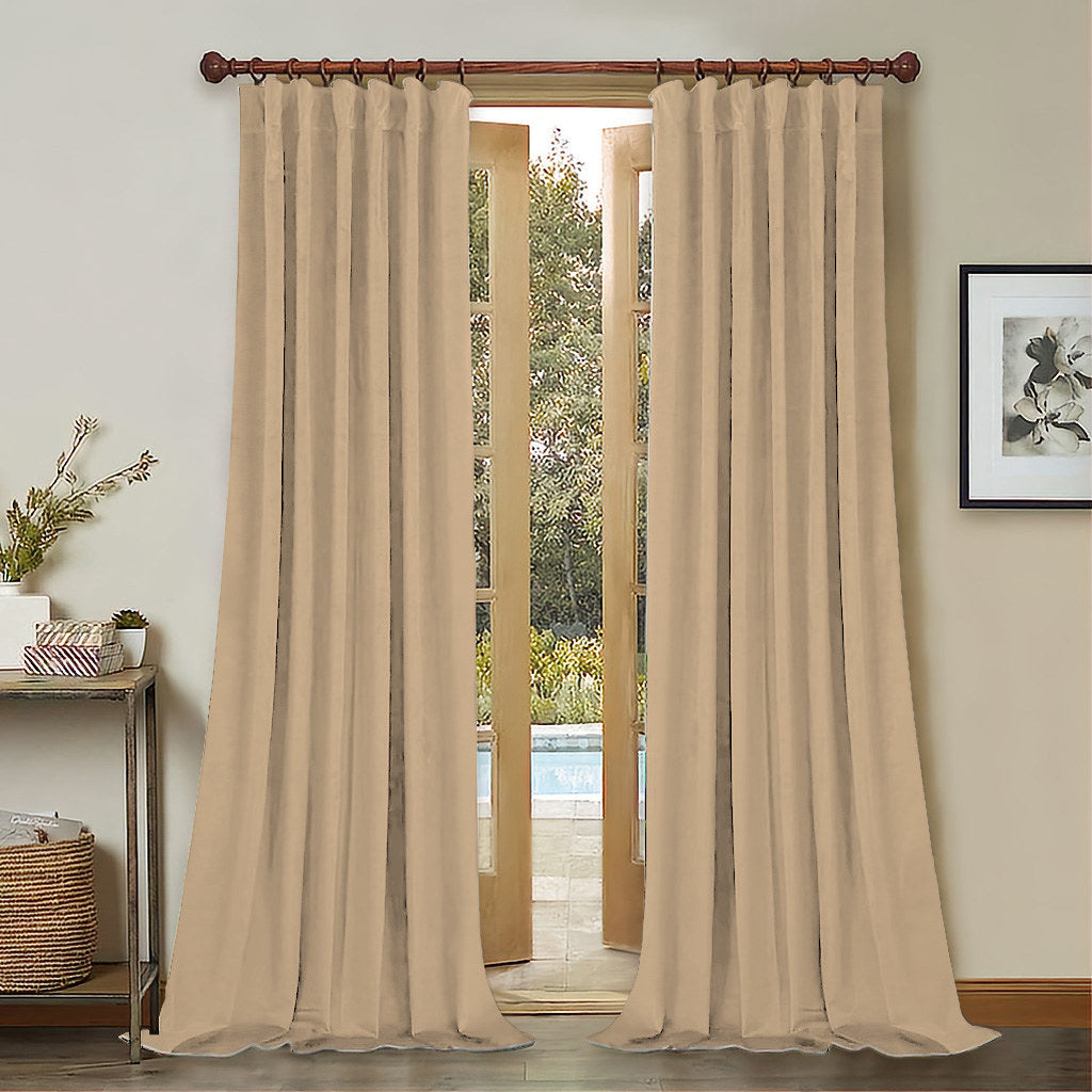 Draperie din catifea cu rejansa din bumbac tip fagure, Madison, densitate 700 g/ml, Amber Gold, 1 buc