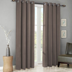 Draperie din catifea cu inele albe, Madison, densitate 700 g/ml, Harbor gray, 1 buc