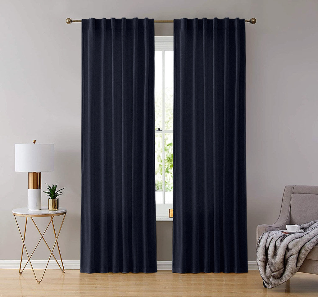 Draperie din catifea cu rejansa transparenta cu ate pentru galerie, Madison, densitate 700 g/ml, Aegean, 1 buc