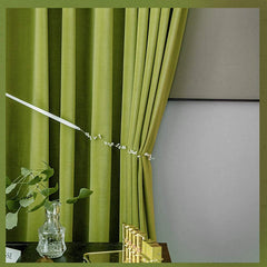 Draperie din catifea cu rejansa din bumbac tip fagure, Madison, densitate 700 g/ml, Moss green, 1 buc