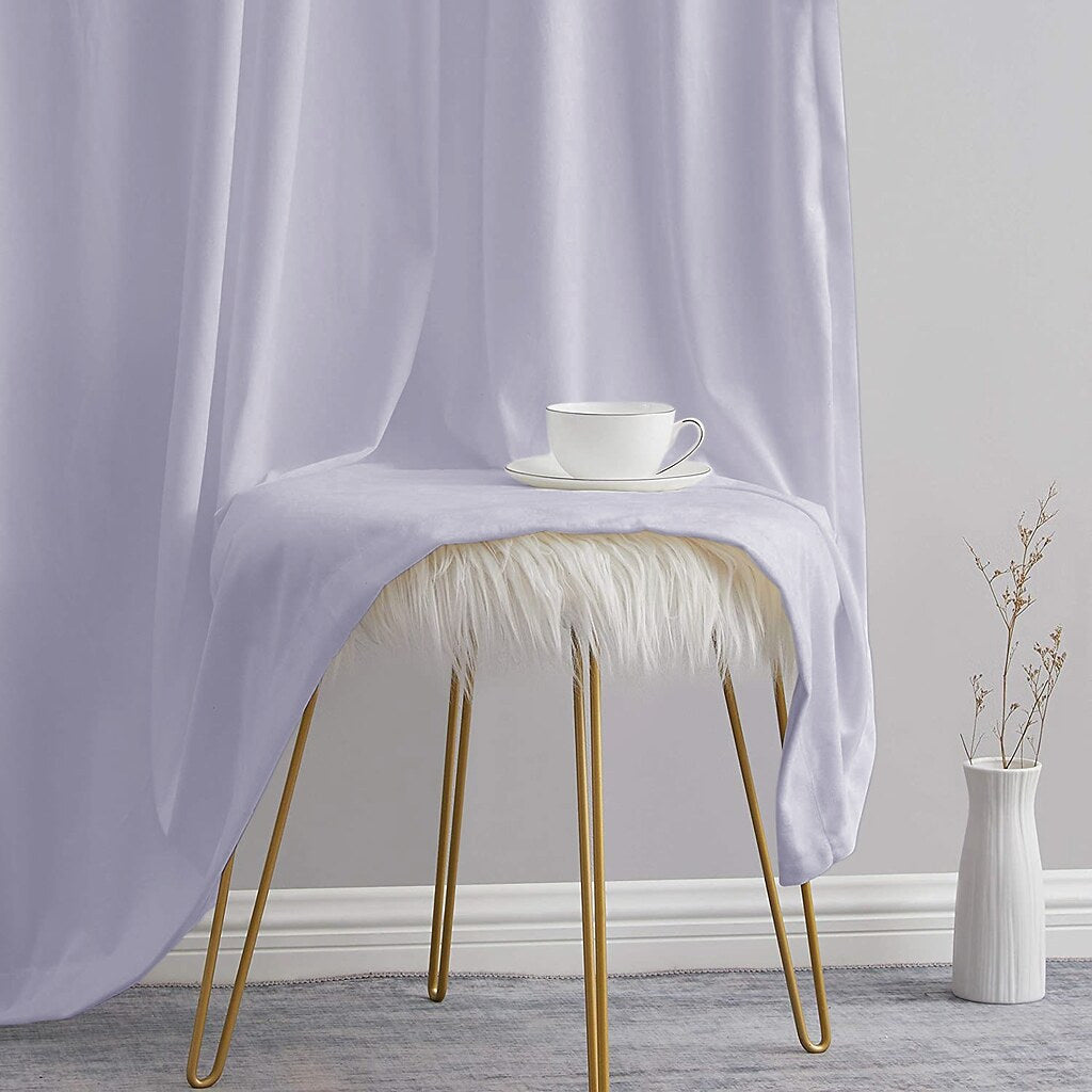 Draperie din catifea cu inele argintii, Madison, densitate 700 g/ml, Very light purple, 1 buc