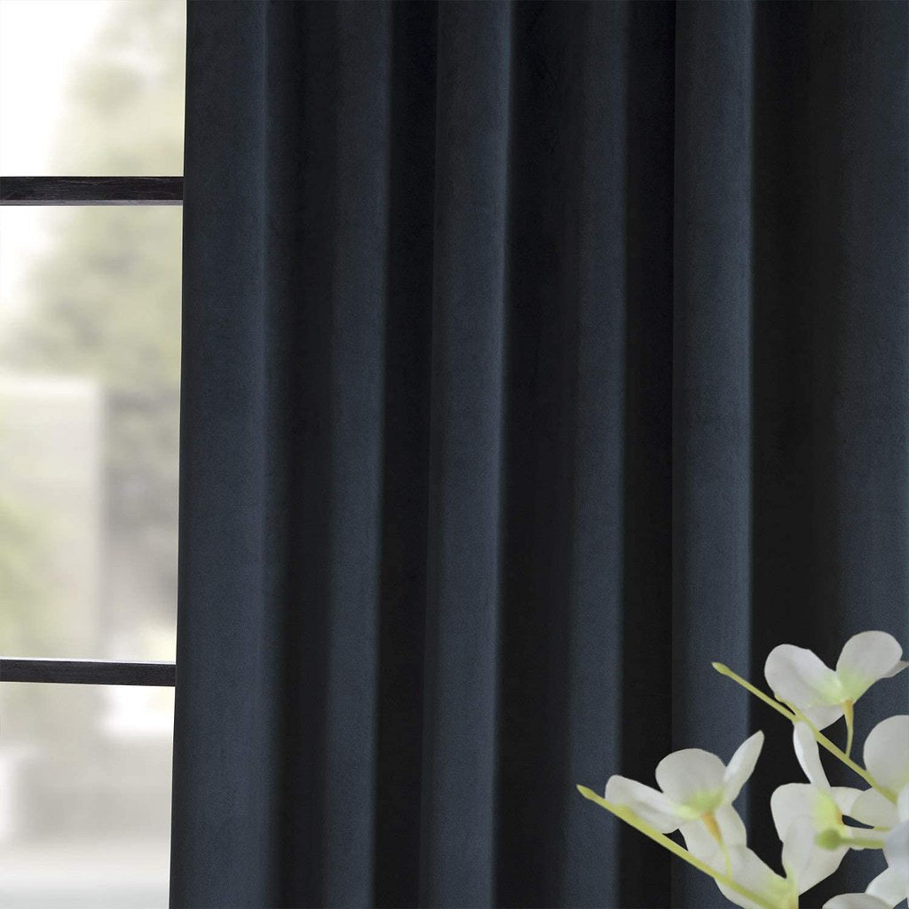 Set draperii din catifea cu inele albe, Madison, densitate 700 g/ml, Aegean, 2 buc