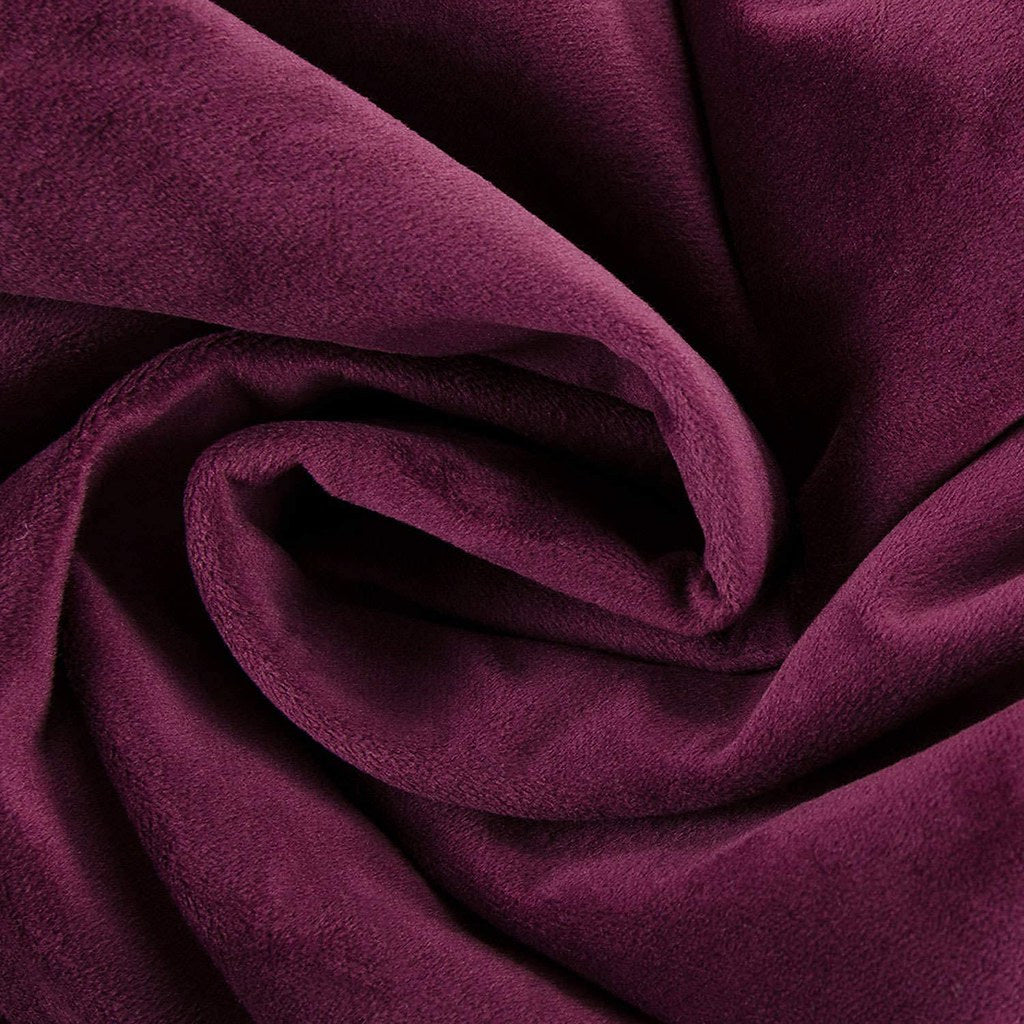 Draperie din catifea cu inele argintii, Madison, densitate 700 g/ml, Mulberry, 1 buc