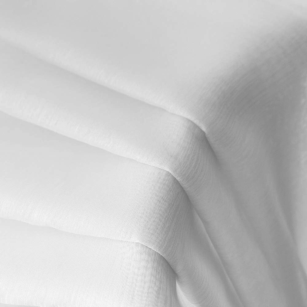 Set perdea tip tesatura in cu rejansa transparenta cu ate pentru galerie, Le Morne, Madison, Alb, 2 buc
