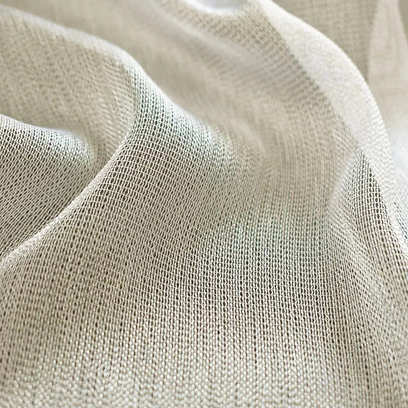 Set perdea tip tesatura in cu rejansa transparenta cu ate pentru galerie, Le Morne, Madison, Crem, 2 buc