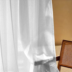 Perdea tesatura in cu rejansa tip creion, Santo Domingo, Madison, Alb