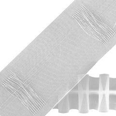 Perdea tip tesatura in cu rejansa transparenta cu ate pentru galerie, Boracay, Madison, Crem