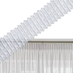 Set perdea tesatura in cu rejansa tip creion, Bogota, Madison, Crem, 2 buc