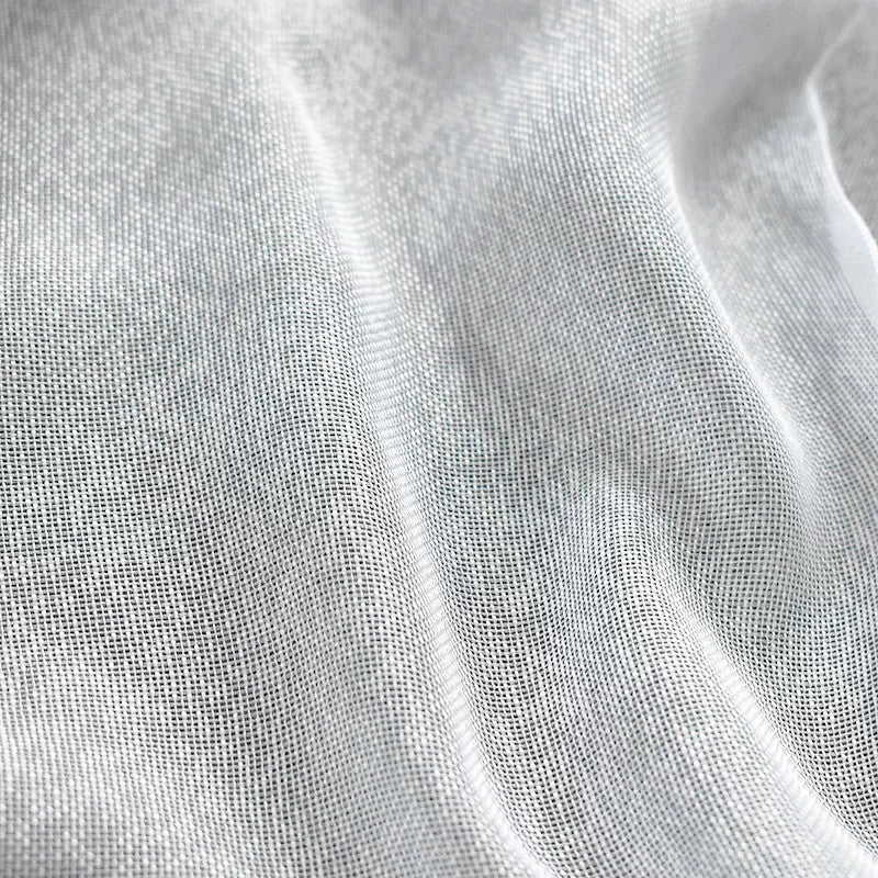 Set perdea tip tesatura in cu rejansa transparenta cu ate pentru galerie, Nissa, Madison, Alb, 2 buc