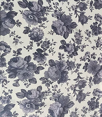 Draperie blackout model floral cu inele negre, Madison, densitate 700 g/ml, Belarina Amethyst, 1 buc