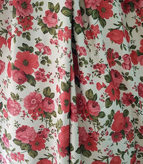 Draperie blackout model floral cu inele auriu antic, Madison, densitate 700 g/mp, Garden Flowers, 1 buc