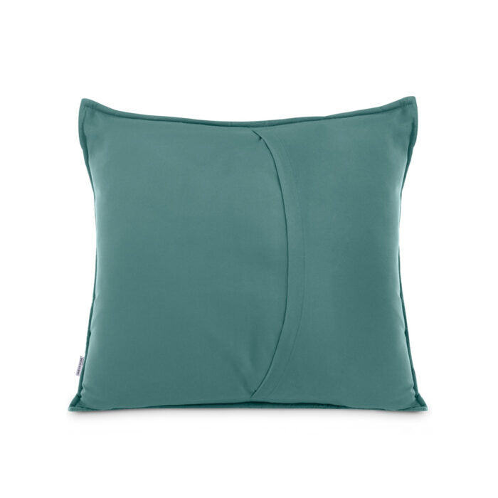 Perna decorativa matlasata din catifea cu model brodat, 180 g/m2, Palsha, Turcoaz