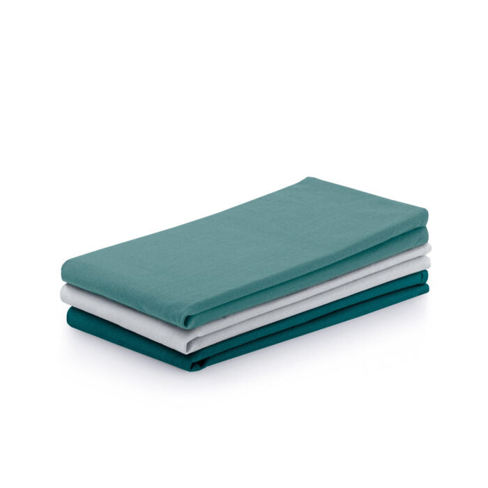 Set 3 prosoape de bucatarie din bumbac, stil clasic, Letty, 50 x 70 cm, Vernil