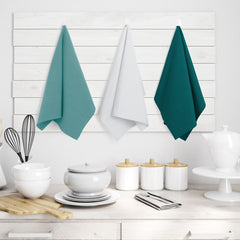 Set 3 prosoape de bucatarie din bumbac, stil clasic, Letty, Vernil