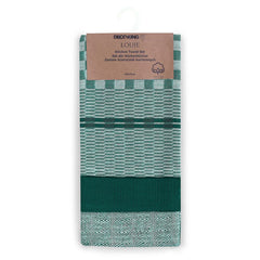 Set 3 prosoape de bucatarie din bumbac, stil clasic, Louie, Verde