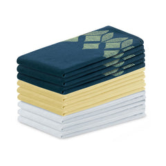 Set 9 prosoape de bucatarie din bumbac, stil modern, Letty, Galben