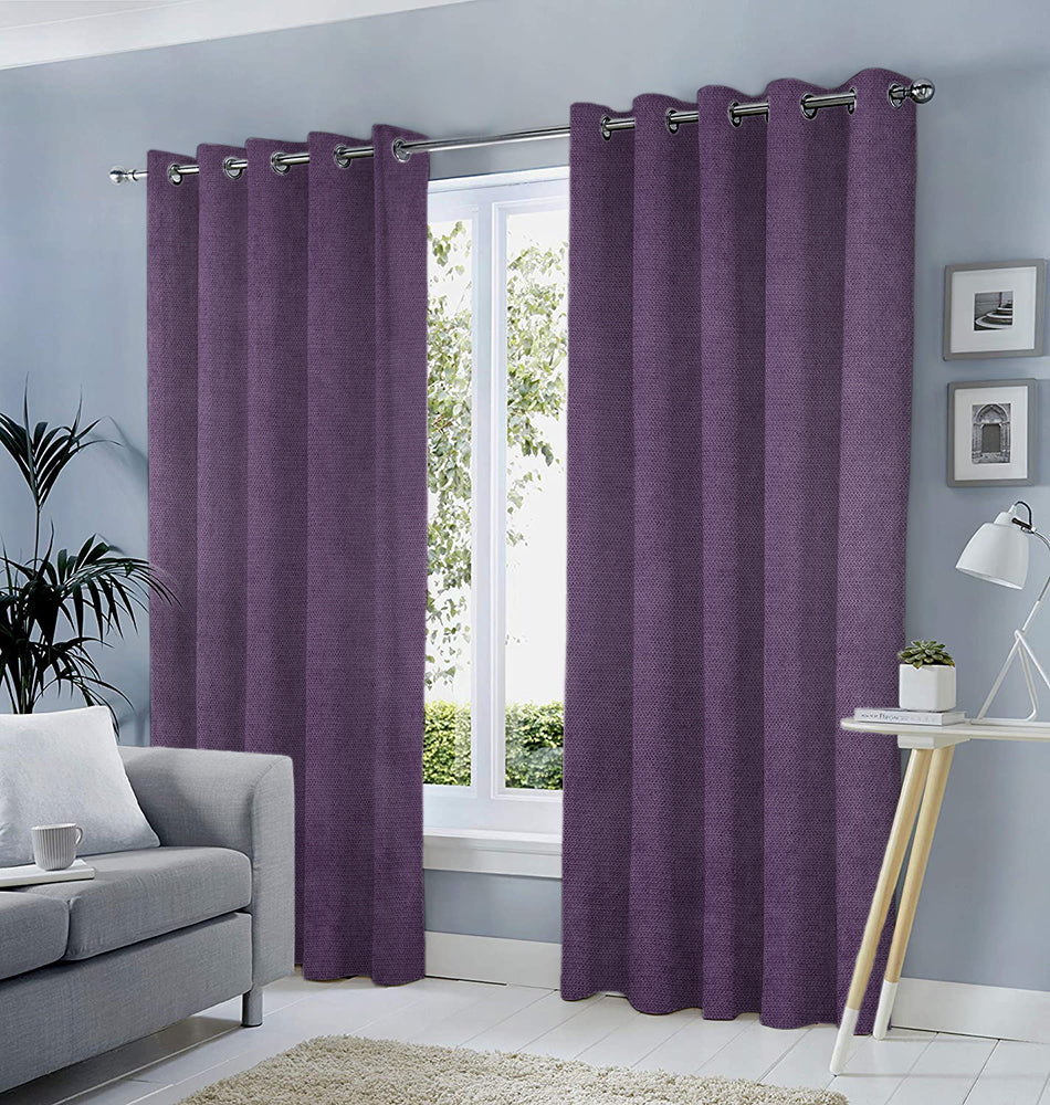 Set draperii tip tesatura in cu inele auriu antic, Madison, densitate 700 g/ml, Arlan, 2 buc