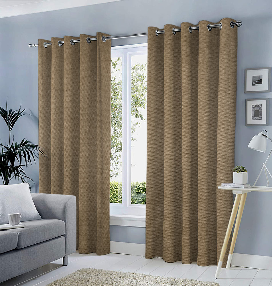 Draperie tip tesatura in cu inele auriu antic, Madison, densitate 700 g/mp, Viggo, 1 buc