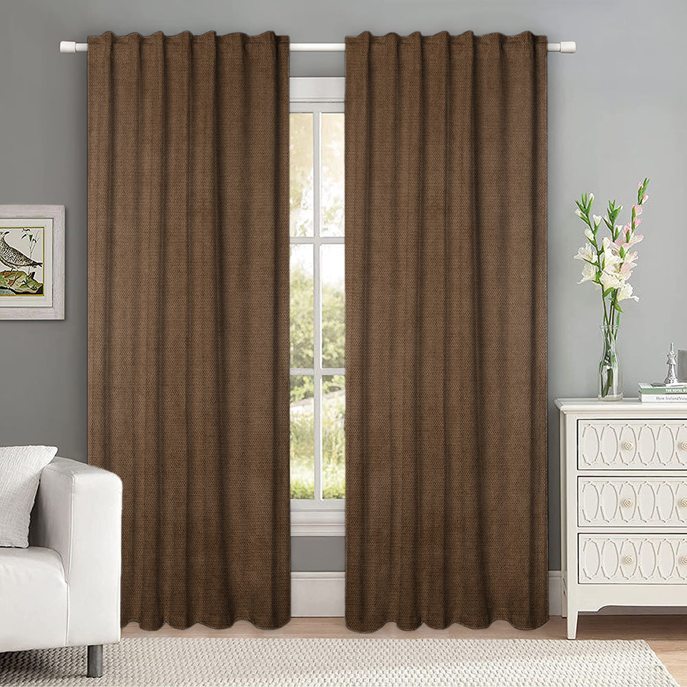 Set draperii tip tesatura in cu rejansa transparenta cu ate pentru galerie, Madison, densitate 700 g/ml, Severina, 2 buc