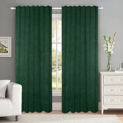 Set draperii tip tesatura in cu rejansa transparenta cu ate pentru galerie, Madison, densitate 700 g/ml, Liesel, 2 buc