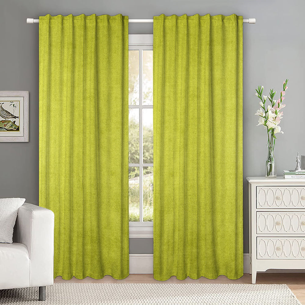 Set draperii tip tesatura in cu rejansa transparenta cu ate pentru galerie, Madison, densitate 700 g/ml, Hardin, 2 buc