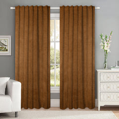 Set draperii tip tesatura in cu rejansa transparenta cu ate pentru galerie, Madison, densitate 700 g/ml, Nailah, 2 buc