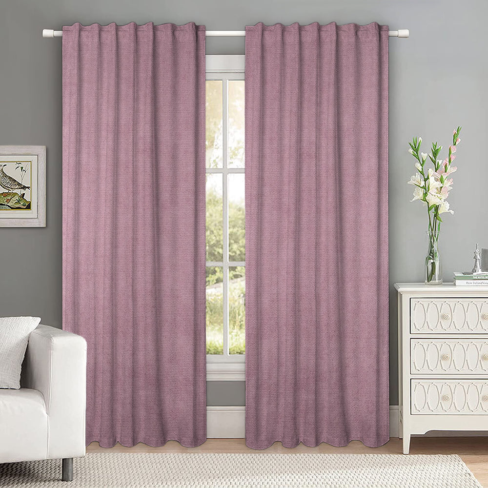 Set draperii tip tesatura in cu rejansa transparenta cu ate pentru galerie, Madison, densitate 700 g/ml, Taras, 2 buc
