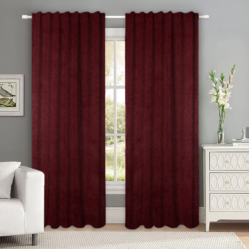 Set draperii tip tesatura in cu rejansa transparenta cu ate pentru galerie, Madison, densitate 700 g/ml, Cammeo, 2 buc