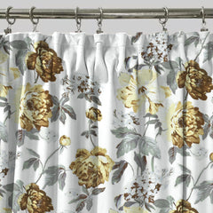 Draperie blackout model floral cu rejansa din bumbac tip fagure, Madison, densitate 700 g/ml, Paeonia Shirley, 1 buc