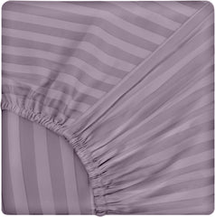 Cearsaf de pat cu elastic din damasc, densitate 130 g/mp, Lila