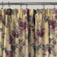 Draperie blackout model floral cu rejansa din bumbac tip fagure, Madison, densitate 700 g/ml, Pastel Roses, 1 buc