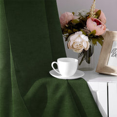 Set draperii tip tesatura in cu rejansa din bumbac tip fagure, Madison, densitate 700 g/ml, Olivia, 2 buc