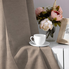 Draperie tip tesatura in cu inele auriu antic, Madison, densitate 700 g/mp, Vilfredo, 1 buc
