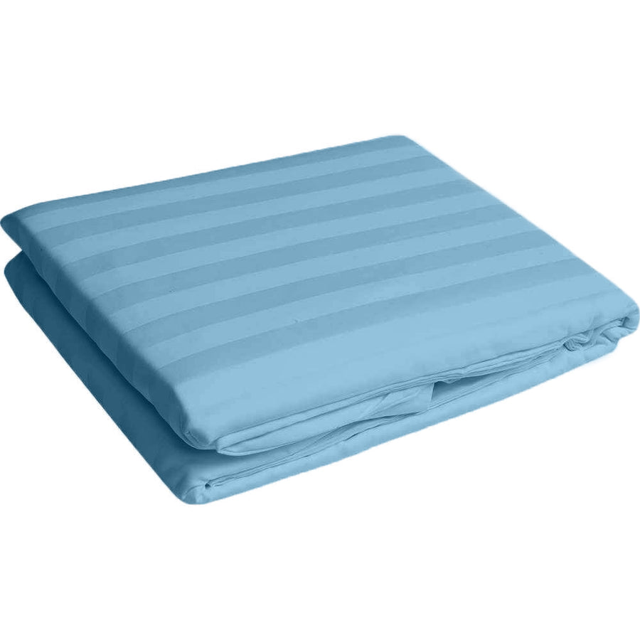 Cearsaf de pat din damasc, densitate 130 g/mp, Albastru celest