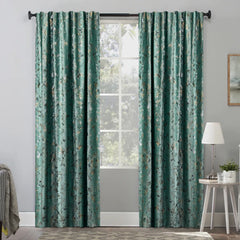 Set draperii din catifea texturata cu rejansa transparenta cu ate pentru galerie, Madison, densitate 700 g/ml, Guadalupe, 2 buc