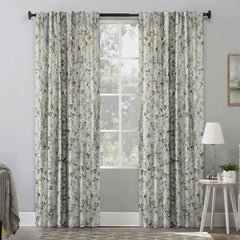 Set draperii din catifea texturata cu rejansa transparenta cu ate pentru galerie, Madison, densitate 700 g/ml, Leonor, 2 buc