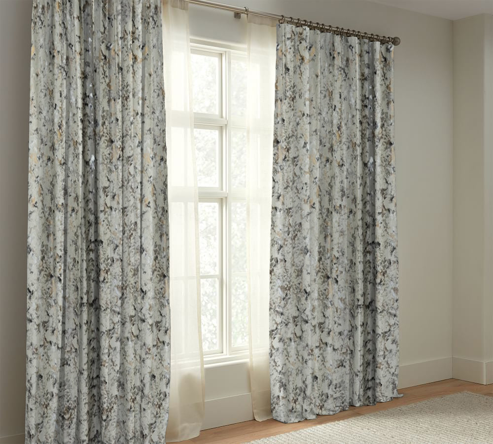 Draperie din catifea texturata cu rejansa din bumbac tip fagure, Madison, densitate 700 g/ml, Leonor, 1 buc
