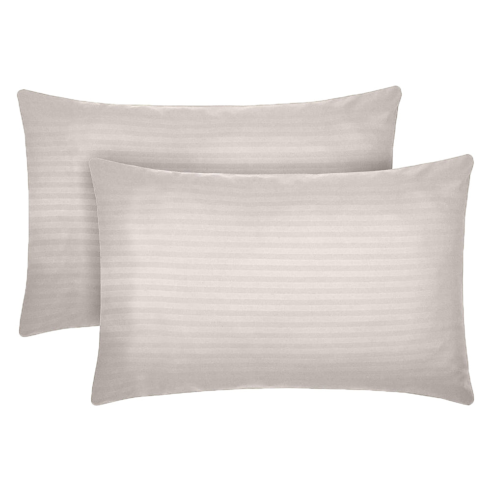 Set 2 huse perna din damasc, densitate 130 g/mp, Bej