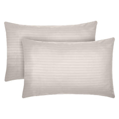 Set 2 huse perna din damasc, densitate 130 g/mp, Bej