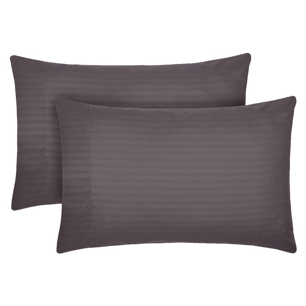 Set 2 huse perna din damasc, densitate 130 g/mp, Kahverengi