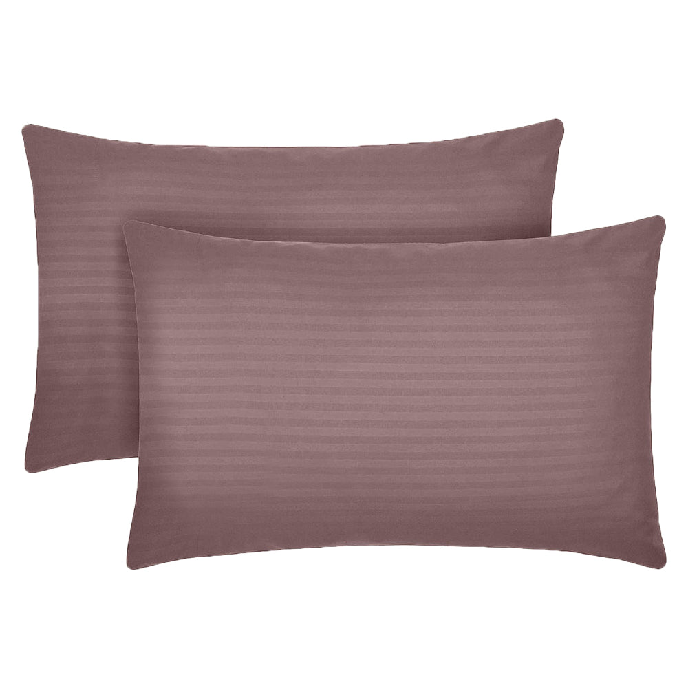 Set 2 huse perna din damasc, densitate 130 g/mp, Maro